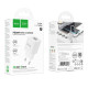 Сетевое зарядное устройство Hoco C147A USB-A+USB-C (20W · 3A) (White)