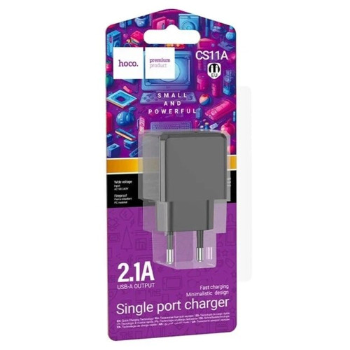 Сетевое зарядное устройство Hoco CS11A USB-A (10.5W · 2.1A) (Black)