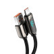 Кабель Baseus Display Fast Charging USB-A – Type-C (1 м · 66W · 5A) (CASX020001) (Black)