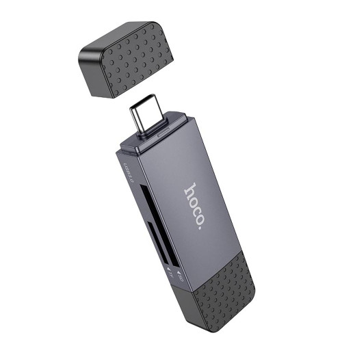 Картридер Hoco HB45 USB2.0 to Type-C gray