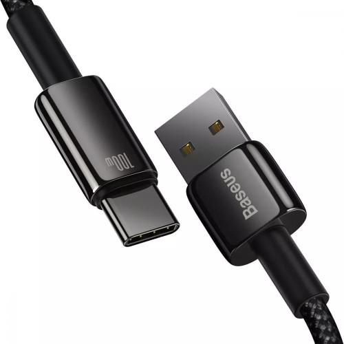 Кабель Baseus Tungsten Gold USB-A – Type-C (2 м · 100W · 5A) (Black)