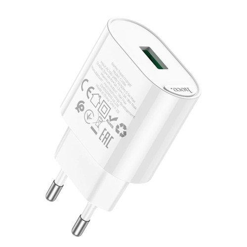 Сетевое зарядное устройство Hoco C109A USB-A (18W · 3A) (White)