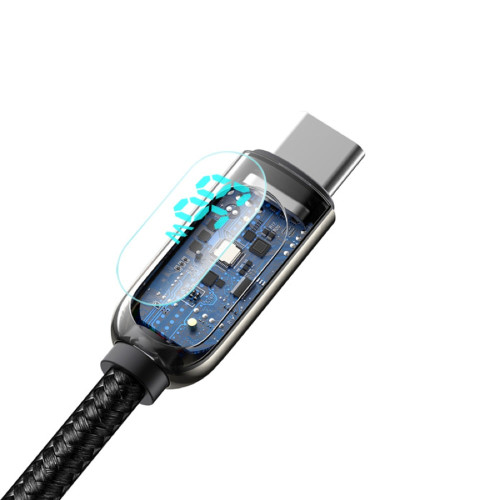 Кабель Baseus Display Fast Charging USB-A – Type-C (1 м · 66W · 5A) (CASX020001) (Black)