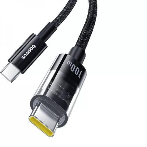 Кабель Baseus Gem Fast-Charging Data Cable Type-C – Type-C (2 м · 100W · 5A) (P10373000111) (Black)