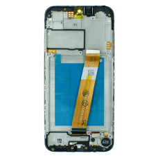 Дисплей для Samsung A015 Galaxy A01 (2020) з тачскріном в рамці (Black) (Original) (вузький конектор)