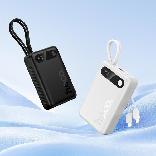 Повербанк Hoco J171A 22.5W з кабелем 2в1 (20000 mAh) (Black)