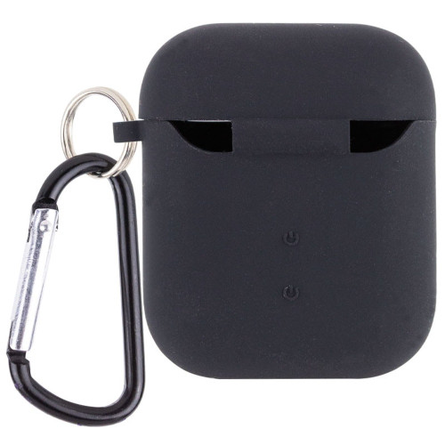 Чохол для AirPods 1/2 Silicone Case with Fibra (Black)
