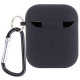 Чохол для AirPods 1/2 Silicone Case with Fibra (Black)