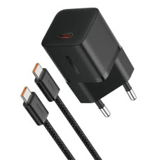 Мережевий зарядний пристрій Baseus GaN5 Mini USB-C (20W · 3A) з кабелем Type-C – Type-C 100W (P10110900113) (Black)