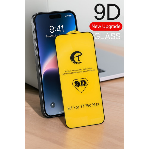 Захисне скло CT 9D для Apple iPhone 17 (Full Glue) (Black)