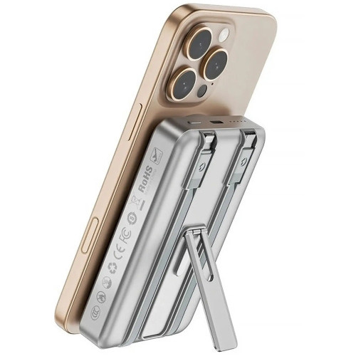Повербанк WIWU Wi-P056 Magnetic 22.5W+PD20W (10000 mAh) (Silver)