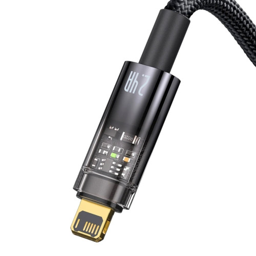 Кабель Baseus Explorer Series Auto Power-Off USB-A – Lightning (1 м · 12W · 2.4A) (CATS000401) (Black)