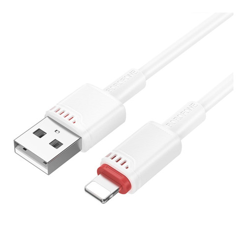 Кабель Borofone BX110 USB-A – Lightning (1 м · 12W · 2.4A) (White)