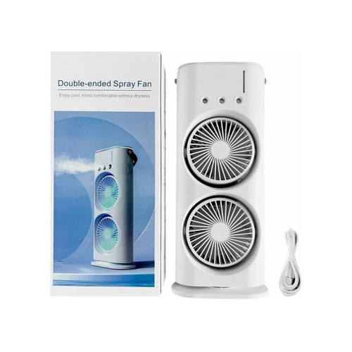 Портативний вентилятор Double Spray Fan (Black)