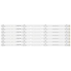 Прямая подсветка для телевизора Hisense 43″ SVH420AA7 Rev02 (7 планок по 402 мм, 4 LED, линза 15,5 мм, 3 В)