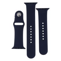 Ремешок для Apple Watch 42/44/45/49 мм Band Silicone, 2 шт (Dark Blue)