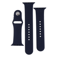 Ремешок для Apple Watch 42/44/45/49 мм Band Silicone, 2 шт (Dark Blue)