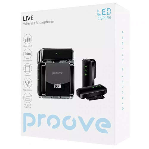Беспроводной петличный микрофон Proove Live Type-C (Black)