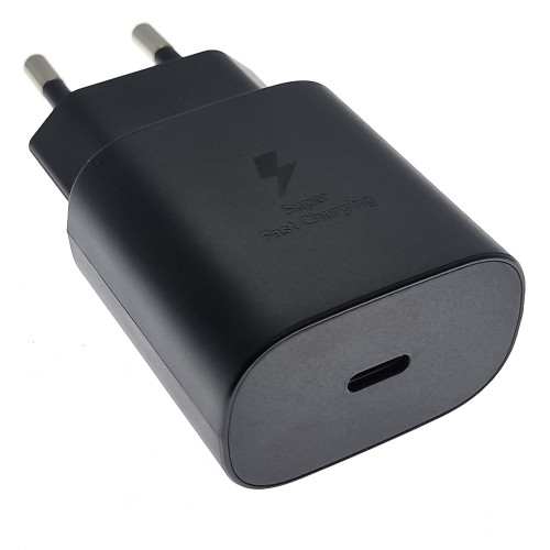 Сетевое зарядное устройство Samsung EP-TA800 USB-C retail packing (25W · 3A) с кабелем Type-C (Service) (Black)