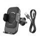 Автодержатель Borofone BH204 Blue Charm Wireless (15W) (Black)