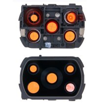Стекло камеры для Poco X3 Pro в рамке (Black)