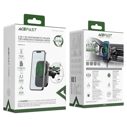Автотримач Acefast D18 (17.5W) (Black)