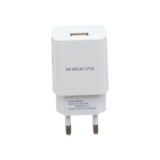 Мережевий зарядний пристрій Borofone BA20A USB-A (10.5W · 2.1A) (White)