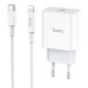 Мережевий зарядний пристрій Hoco C76A Plus USB-C (20W · 3A) з кабелем Type-C – Lightning (White)