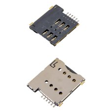 Роз'єм SIM-карти для Acer A1-734 Iconia Talk S 6 pin (4 кріплень) (15x15 мм) (One SIM)