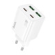 Сетевое зарядное устройство Hoco N56 2xUSBA+2xUSB-C (30W · 3A) (White)