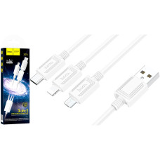 Кабель Hoco X74 3-в-1 (1 м · 10W · 2A) (White)