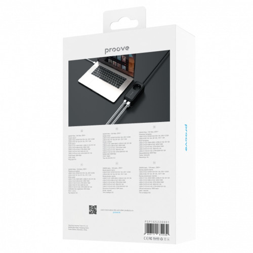 Сетевой фильтр Proove Power Strip Homester PD-03 на 1 розетку (65W · 2xUSB-A+2xUSB-C · 1.5 м) (Black)