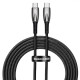 Кабель Baseus Glimmer Series Fast Charging Type-C – Type-C (2 м · 100W · 5A) (CADH000801) (Black)