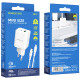 Сетевое зарядное устройство Borofone BN7 USB-A+USB-C (20W · 3A) с кабелем Type-C – Lightning (White)