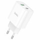 Сетевое зарядное устройство Hoco C80A Plus USB-A+USB-C (20W · 3A) (White)