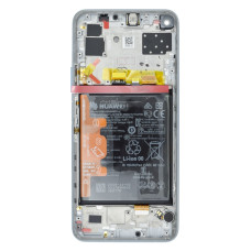 Дисплей для Huawei Honor 30s з тачскріном в рамці (Silver) (Original)