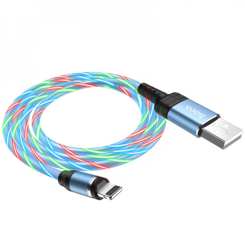 Кабель Hoco U90 Magnetic Ingenious Streamer USB-A – Lightning (1 м · 10W · 2A) (Blue)