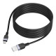 Кабель Hoco X109 USB-A – Micro-USB (3 м · 12W · 2.4A) (Black)