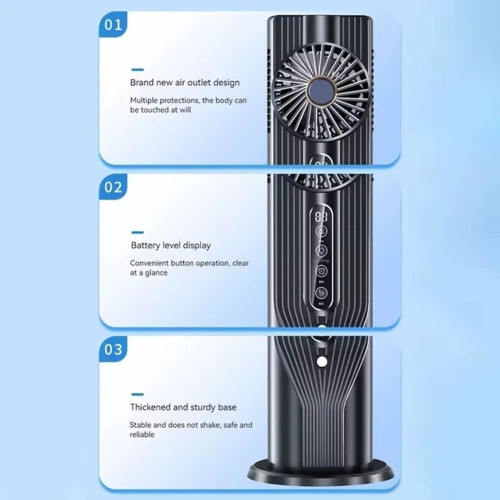 Портативный вентилятор-увлажнитель BDL-908B (Black)