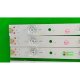 Пряма підсвітка для телевізора Doffler 43″ 10S1P (5 планок по 855 мм, 10 LED, лінза 17 мм, 3 В)