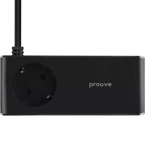 Мережевий фільтр Proove Homester Pro на 1 розетку (65W · 2xUSB-A+2xUSB-C · 1.5 м) (Black)