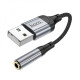 Переходник Hoco LS36 USB-A – 3.5 мм (Black)