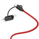 Кабель Hoco X41 Multi-way 3in1 (1 м · 12W · 2.4A) (Red)
