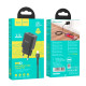 Сетевое зарядное устройство Hoco N25 2xUSB-A (10.5W · 2.1A) с кабелем USB-A – Lightning (Black)