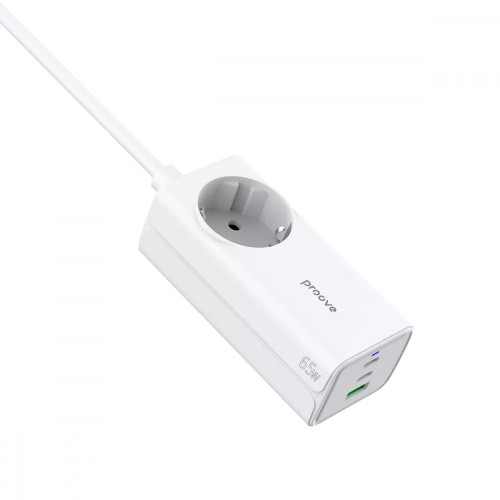 Мережевий фільтр Proove Power Strip PD-02 (65W · USB-A+2xUSB-C) (White)