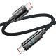 Кабель Hoco U125 Benefit with display Type-C – Type-C (1.2 м · 100W · 5A) (Black)