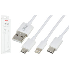 Кабель XO NB47 USB-A – Type-C (1 м · 12W · 2.4A) (White)
