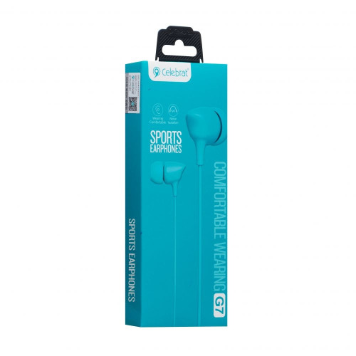 Наушники Celebrat G7 3.5 мм (Light Blue)