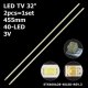 Бокова підсвітка для телевізора Sony 32″ KDL-40EX720 (2 планки по 455 мм, 40 LED 5,5x3 мм, 3 В)