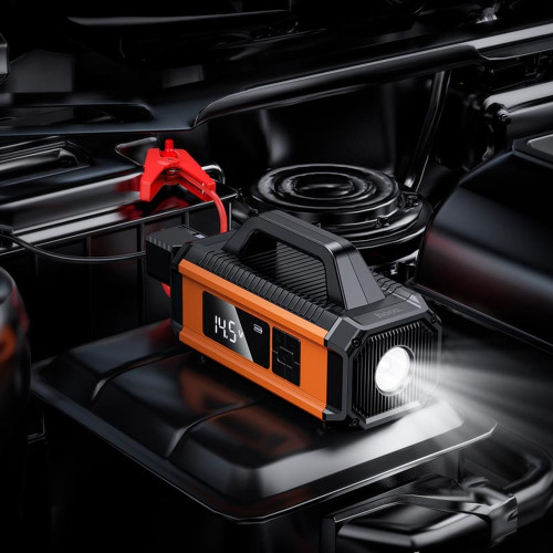Повербанк Hoco QS4 800 A Jump Starter-насос (10000 mAh) (Black)
